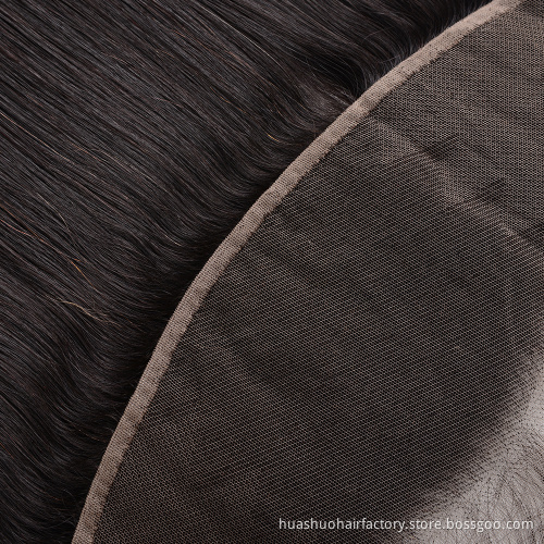 One Donor Brazilian Cuticle Aligned Straight Hair 13X4 Ear To Ear Pre Plucked Lace Frontal
